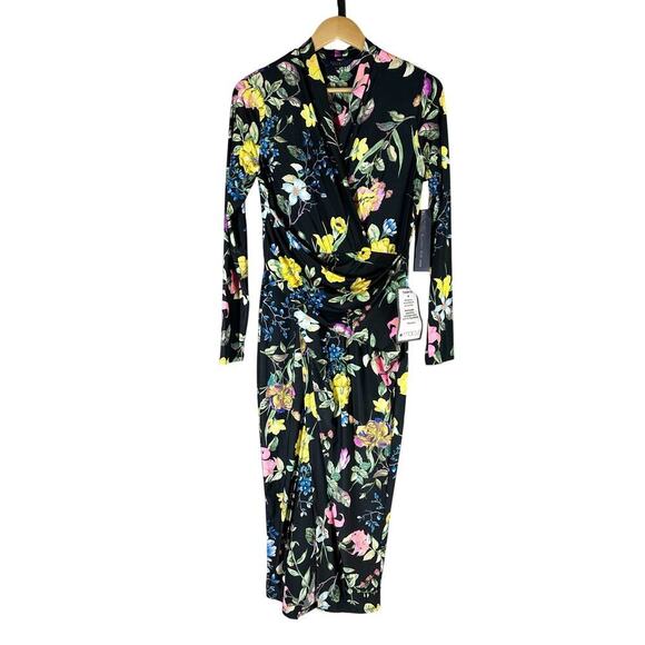 Rachel by Rachel Roy Dresses & Skirts - RACHEL Rachel Roy Bret Jersey Dark Floral Dress Size Large Stretch